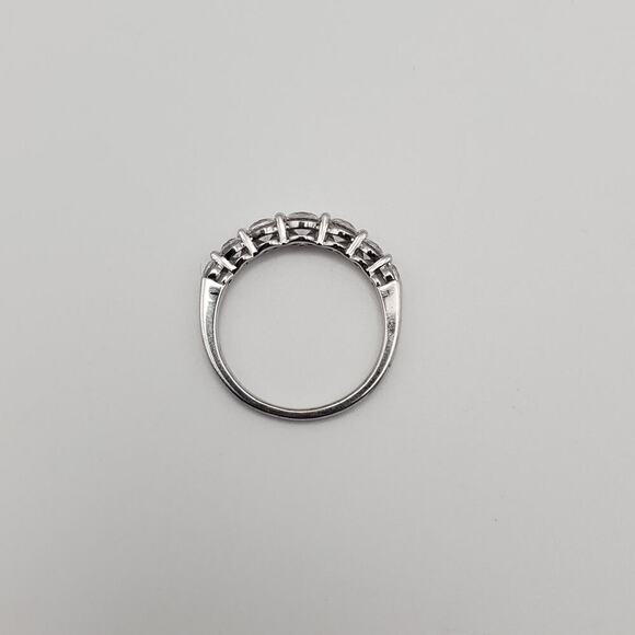 Vintage Sterling Silver 925 Ring Bar Lafonn Platinum Over Sterling Size 7 - Picture 5 of 9